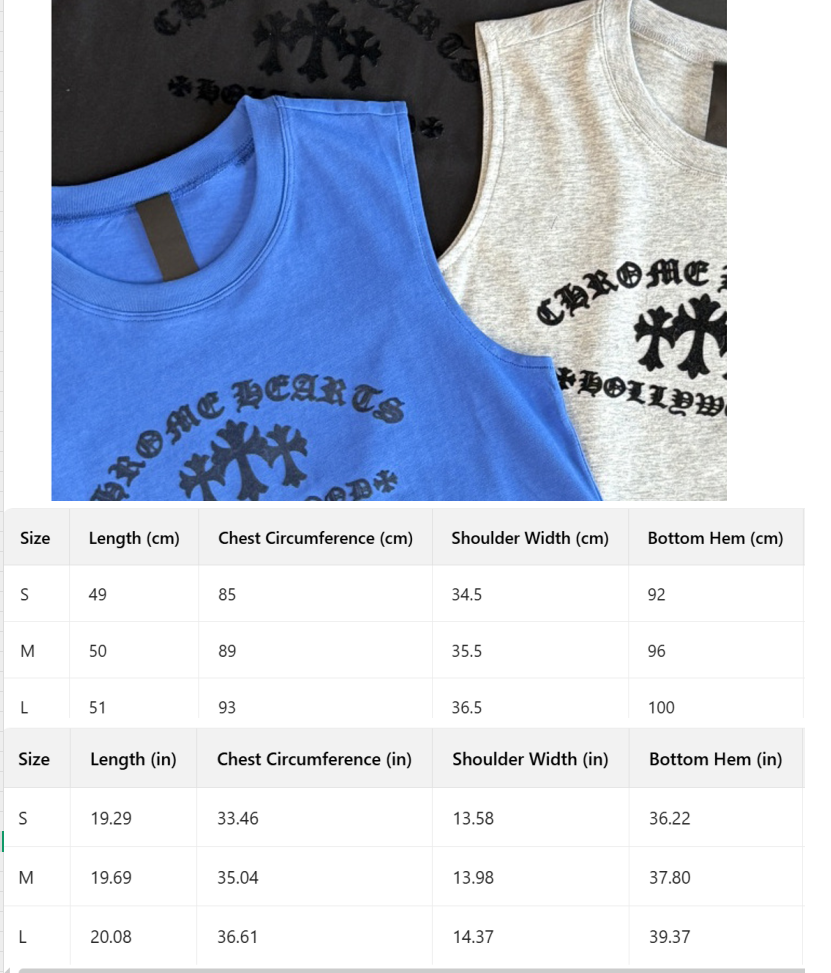 Chrome Hearts flocking print sleeveless vest top
