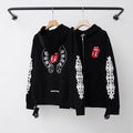 Chrome Hearts Red Lips hooded sweatshirt jacket