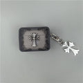 Chrome Hearts Gray Pattern Cross Earphone Protective Case