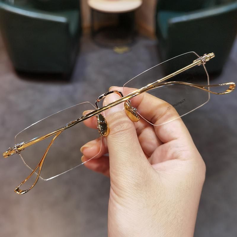 Chrome Hearts trendy frameless glasses