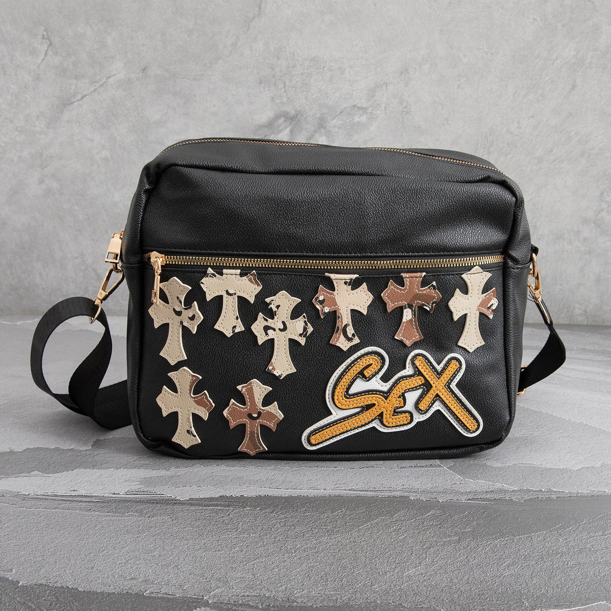 Chrome Hearts Camouflage Sports PU Leather Crossbody Bag