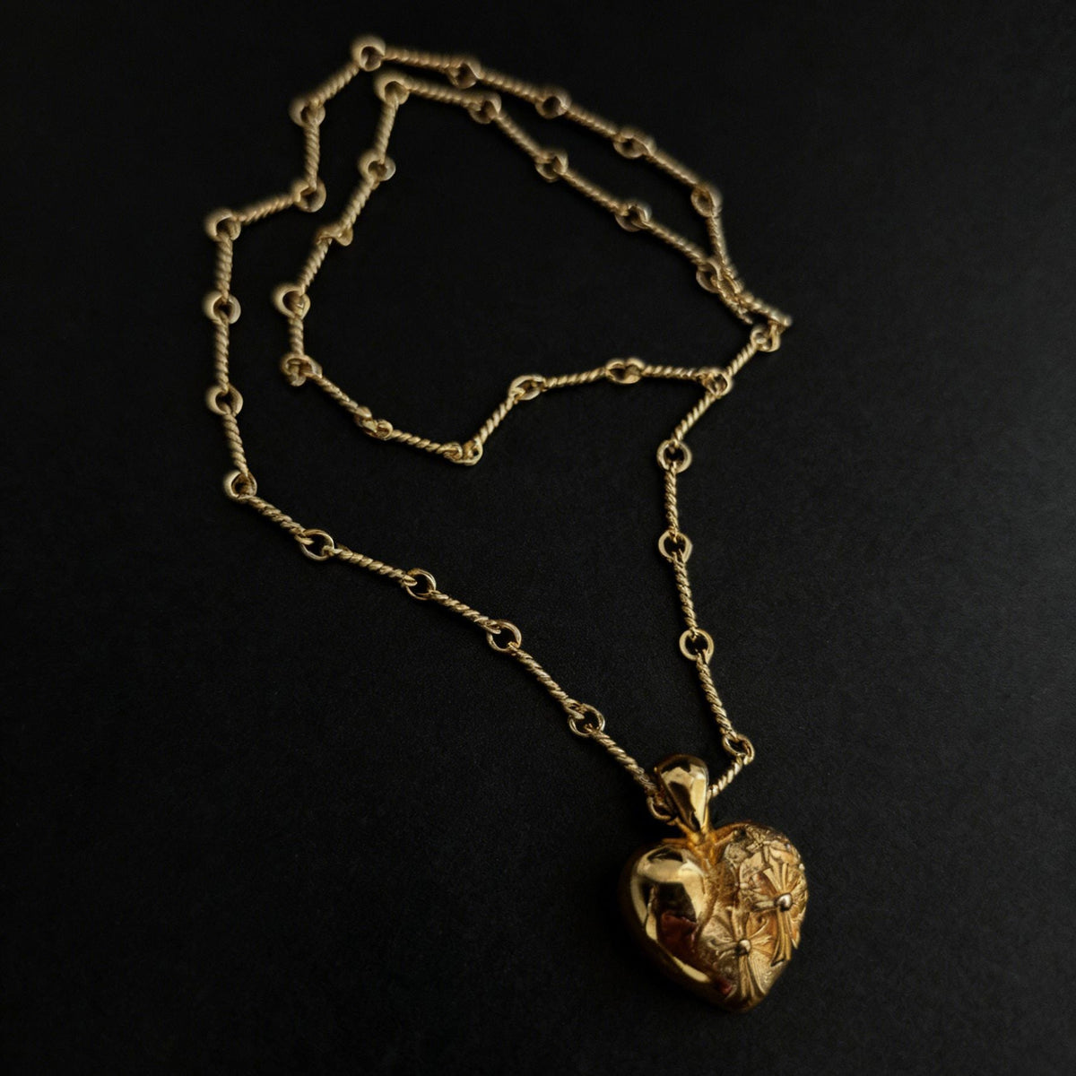 Chrome Hearts Golden Tomb Heart Pendant