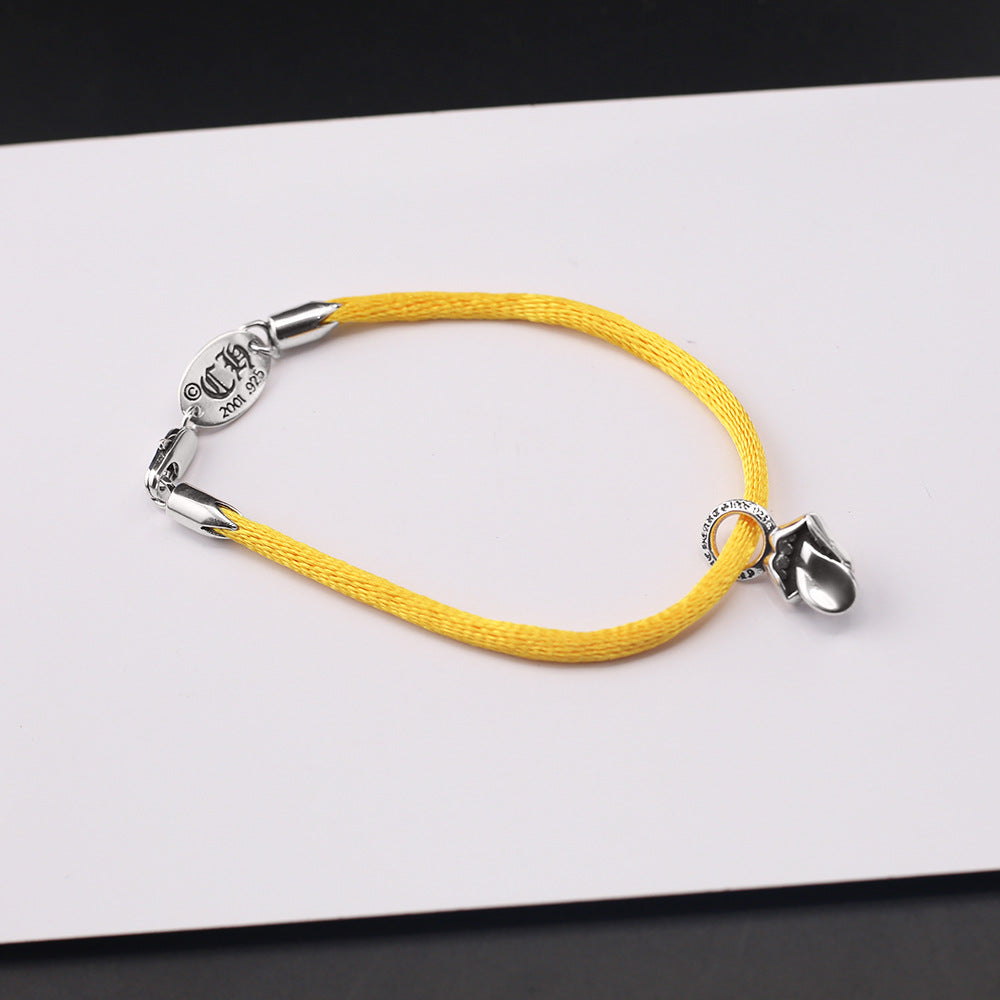 Chrome Hearts hexagonal anchor tongue rope bracelet