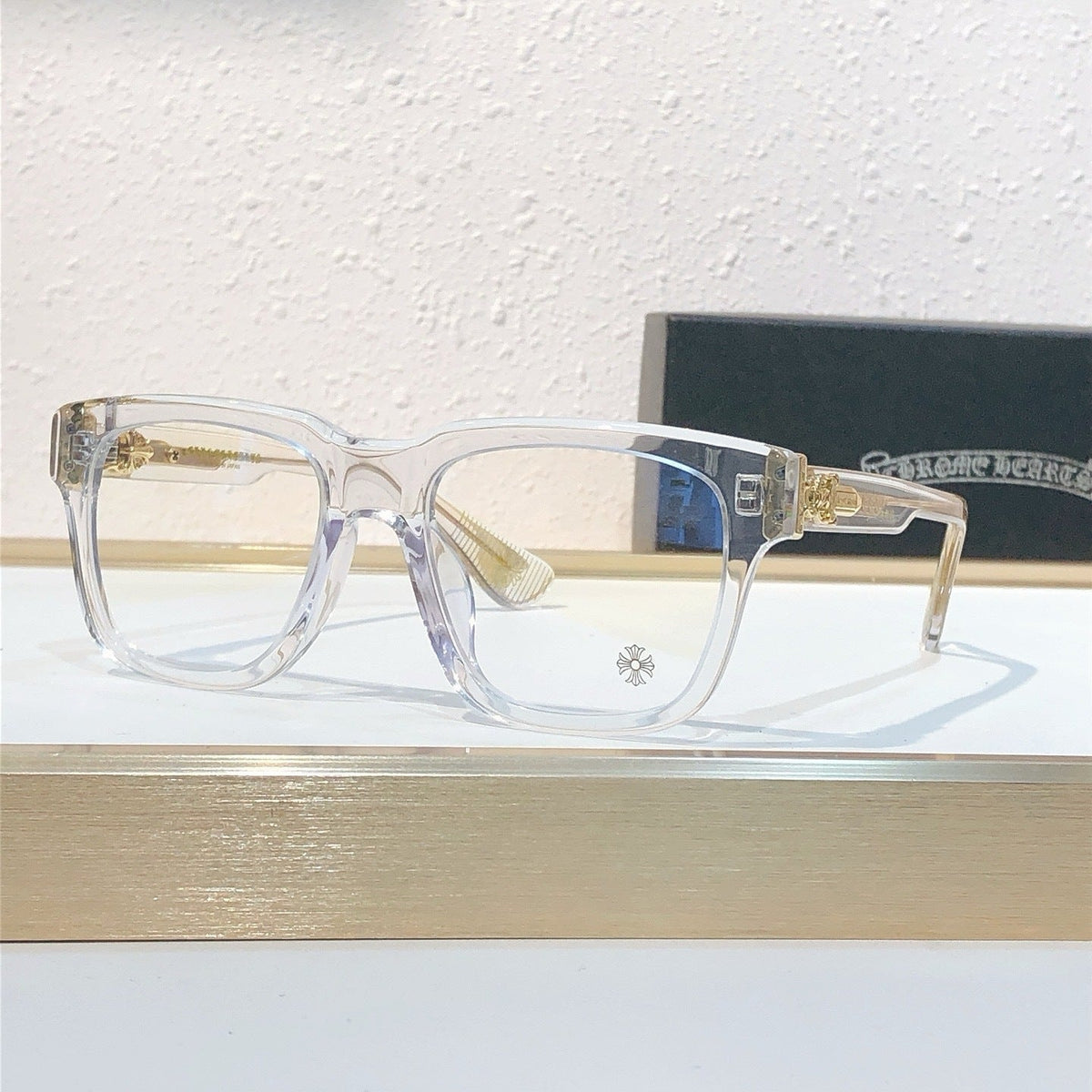 Chrome Hearts Sword Motif Simple Bold Frame Eyeglasses
