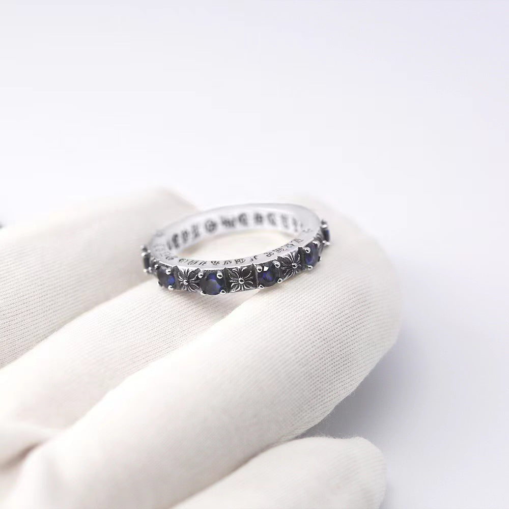 chrome hearts sapphire cross ring