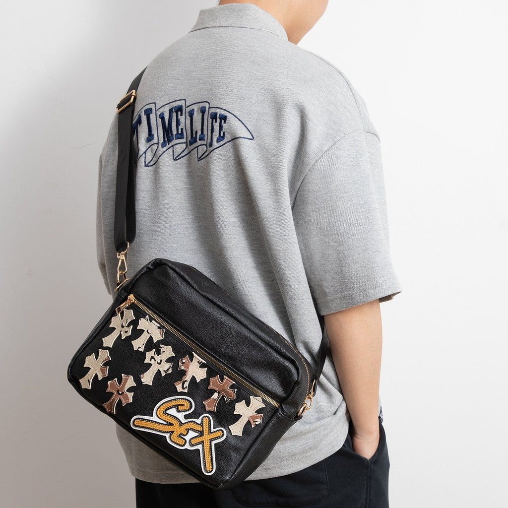 Chrome Hearts Camouflage Sports PU Leather Crossbody Bag