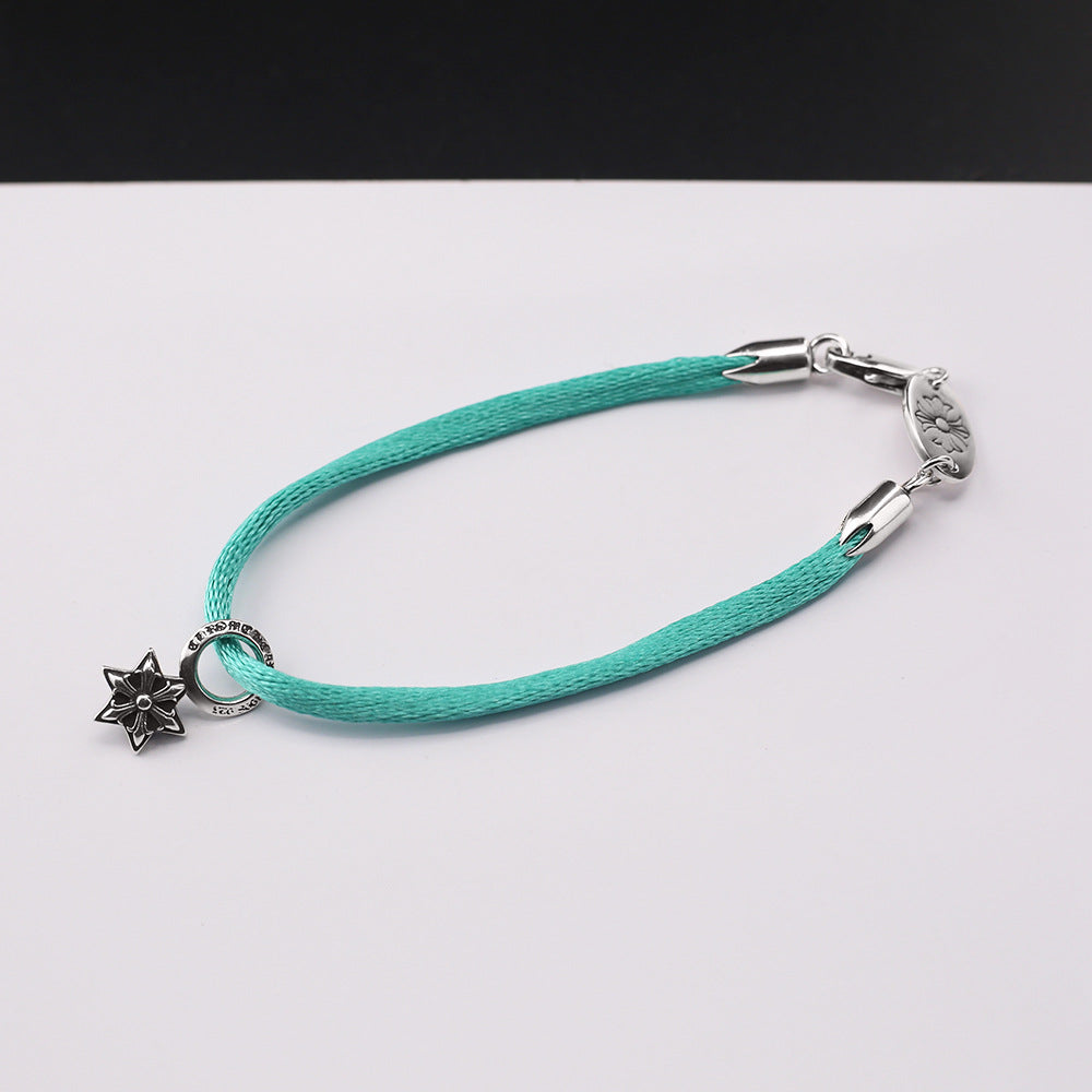 Chrome Hearts hexagonal anchor tongue rope bracelet