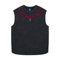 Chrome Hearts gothic letter embroidery and cross vest