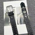 Chrome Hearts studded military floral pin buckle metal belt