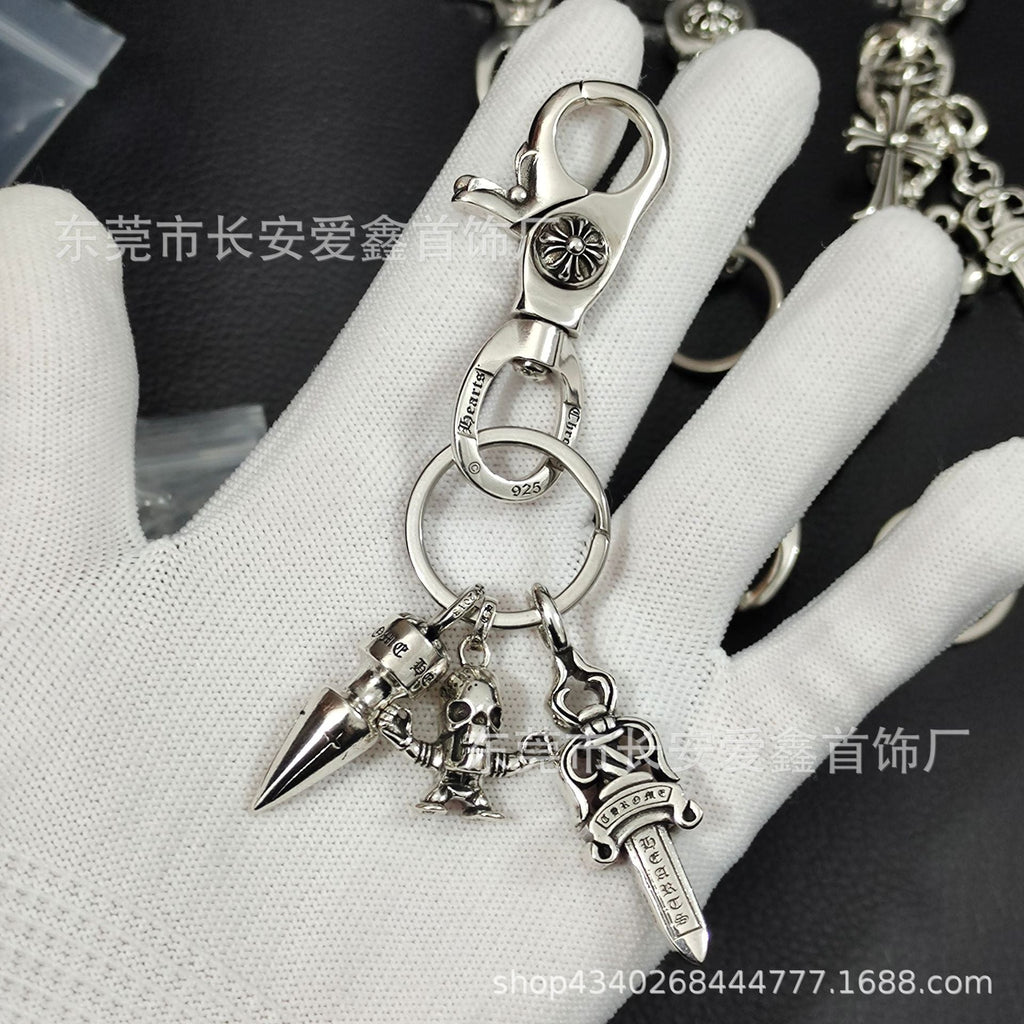 chrome hearts keychain bag chain