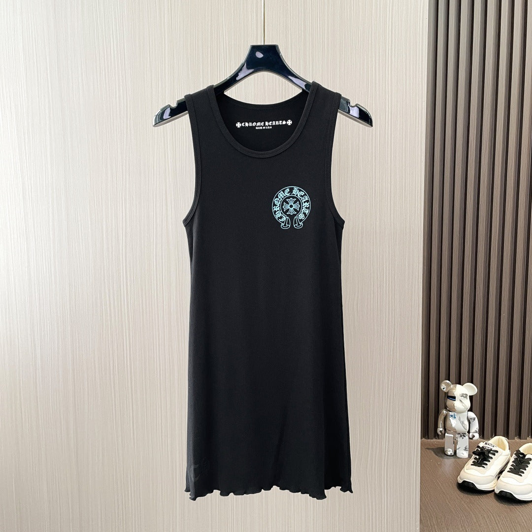 Chrome Hearts horseshoe printed camisole dress
