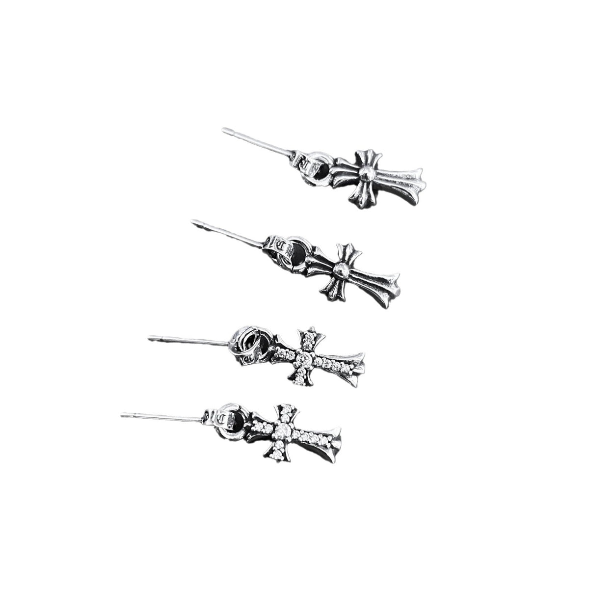 Chrome Hearts hand-made stone-set earrings