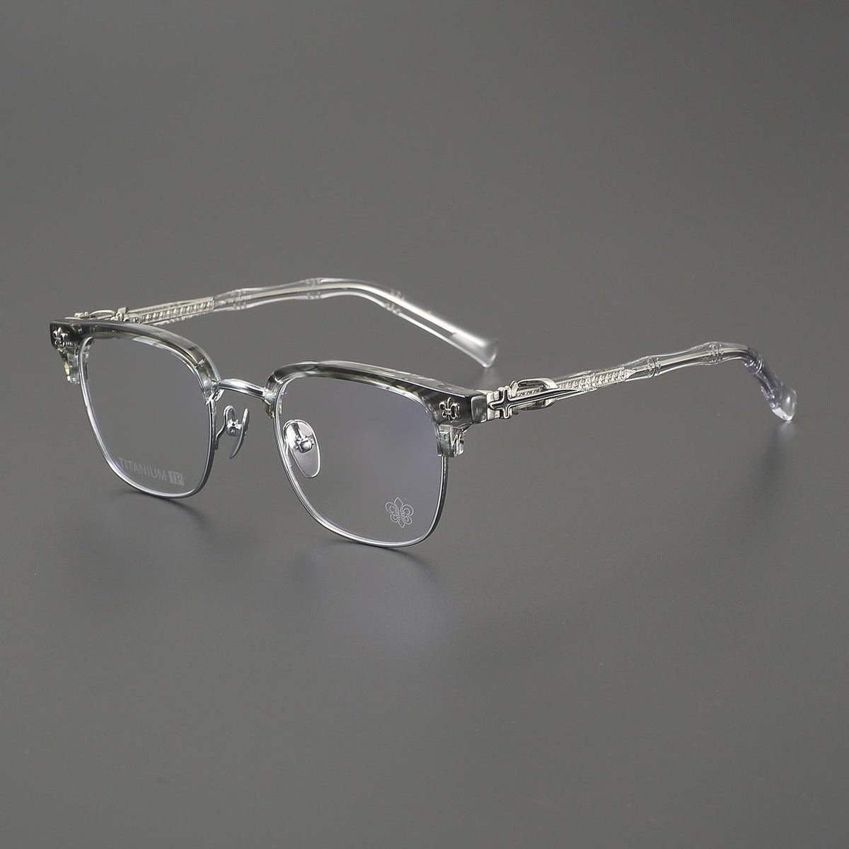 Chrome Hearts Hand-Engraved Vintage Browline Eyeglasses