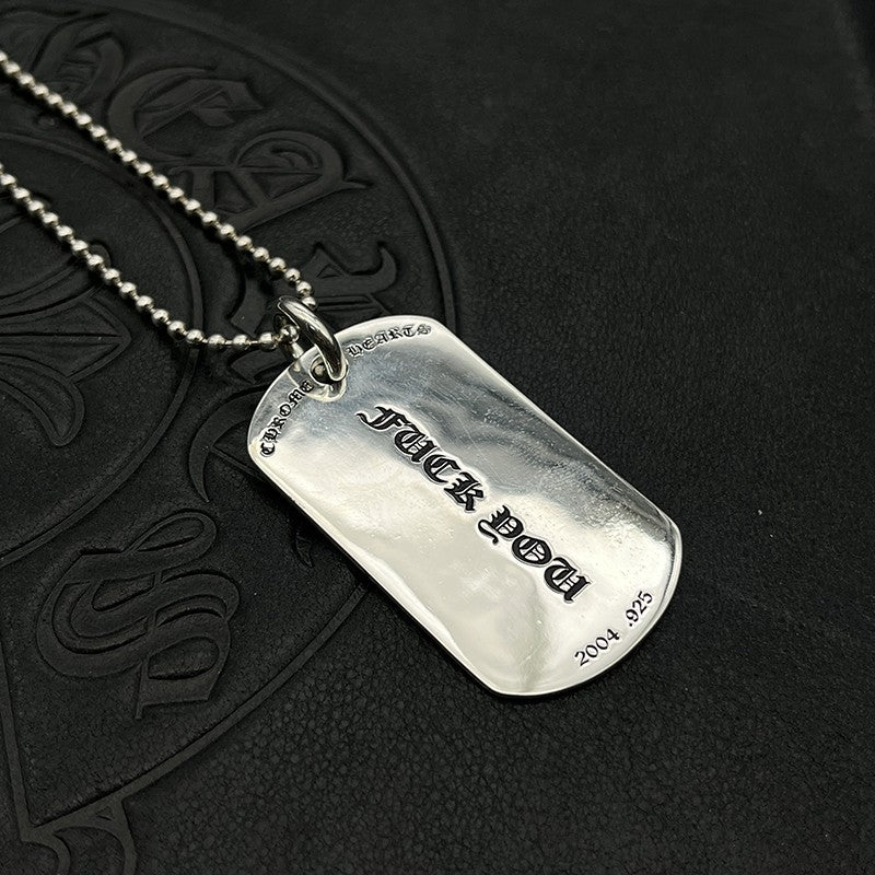 Chrome Hearts retro horseshoe print poker tag pendant