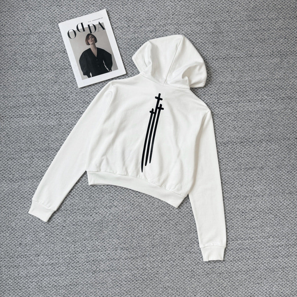 Chrome Hearts Sanskrit Sword Printed Zippered Hoodie