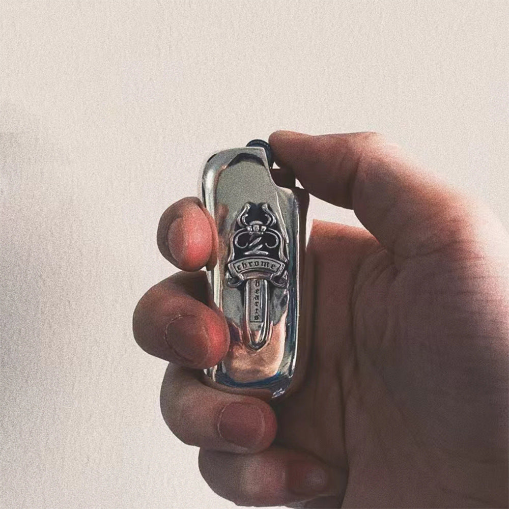 chrome hearts cross military flower sword grinding wheel lighter