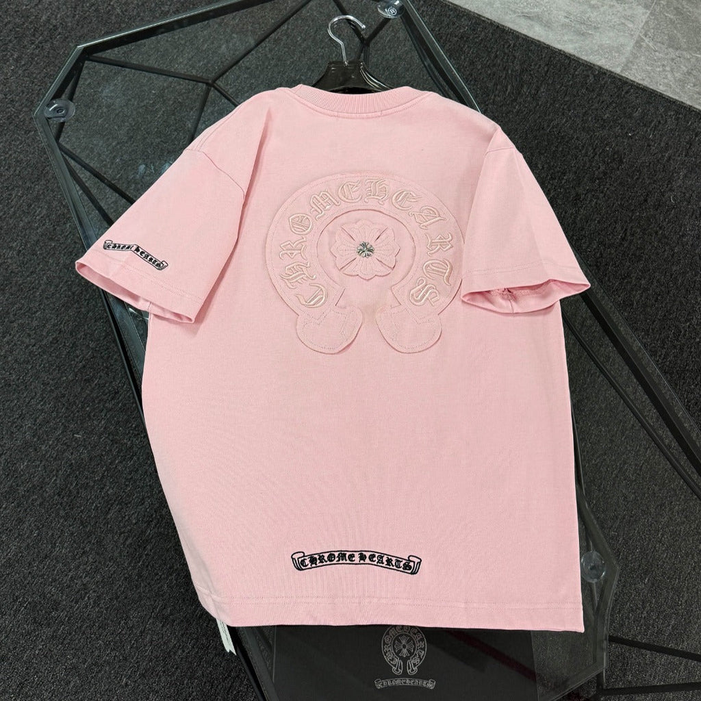 Chrome Hearts heavy-duty cross-stitch embroidery T-shirt
