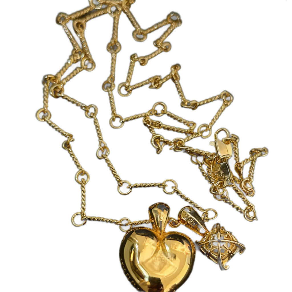 Chrome Hearts Golden Tomb Heart Pendant