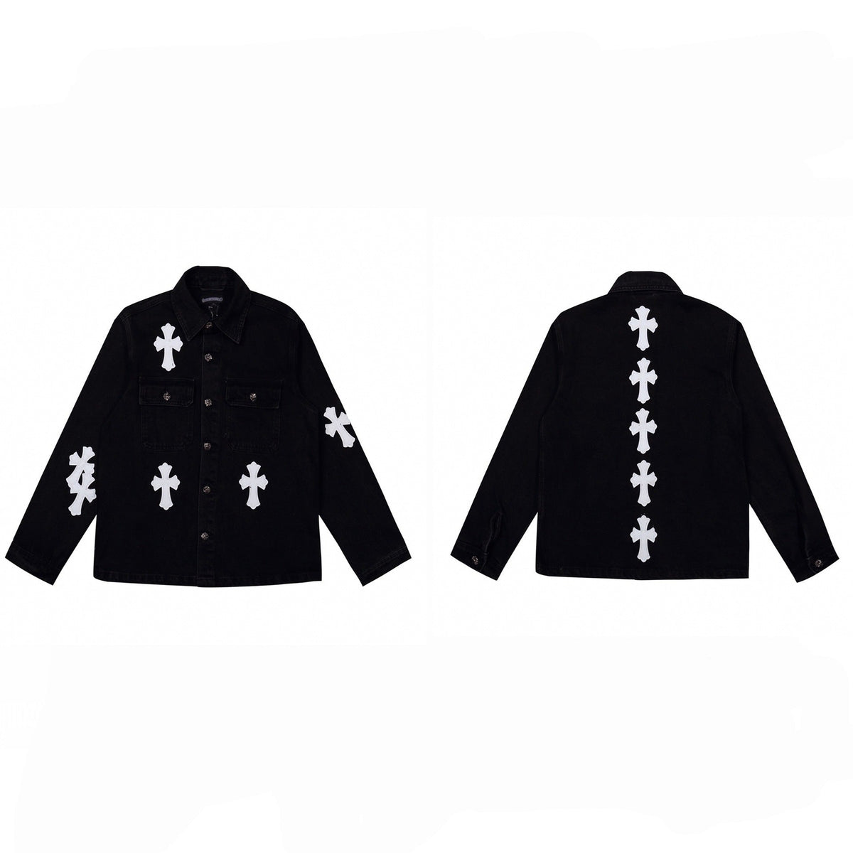 Chrome Hearts Cross Leather coat