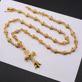 Chrome Hearts 24k gold-plated diamond cross necklace
