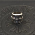 925 sterling silver chrome hearts oversized guardian rings