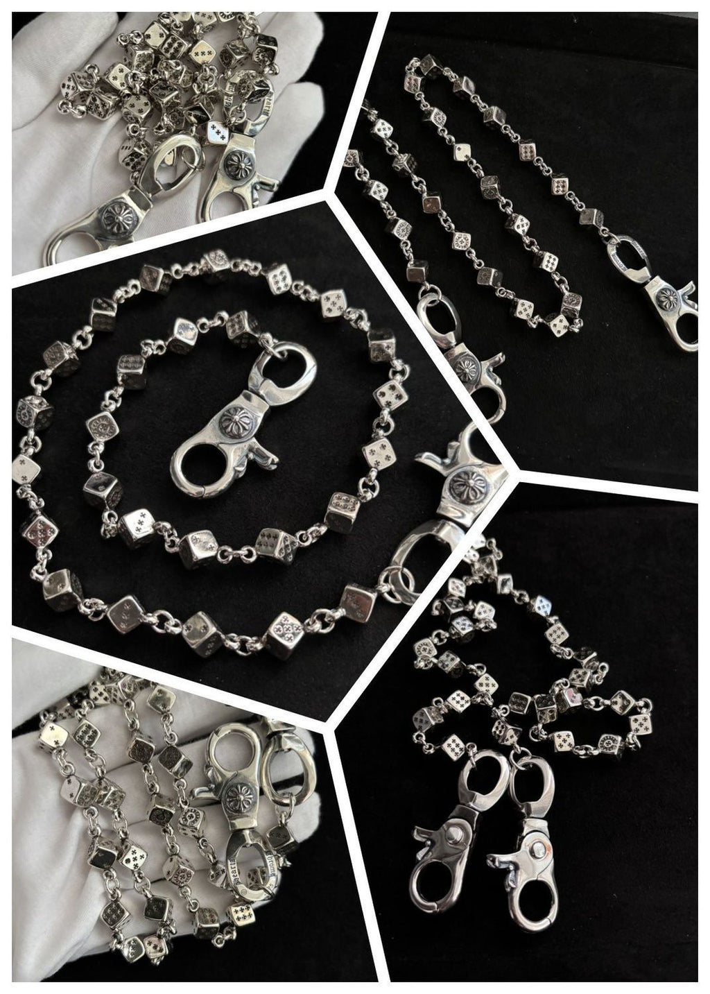 Chrome Hearts double lobster buckle versatile pants chain