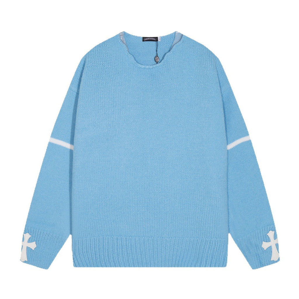 Chrome Hearts horseshoe-style crew neck wool sweater
