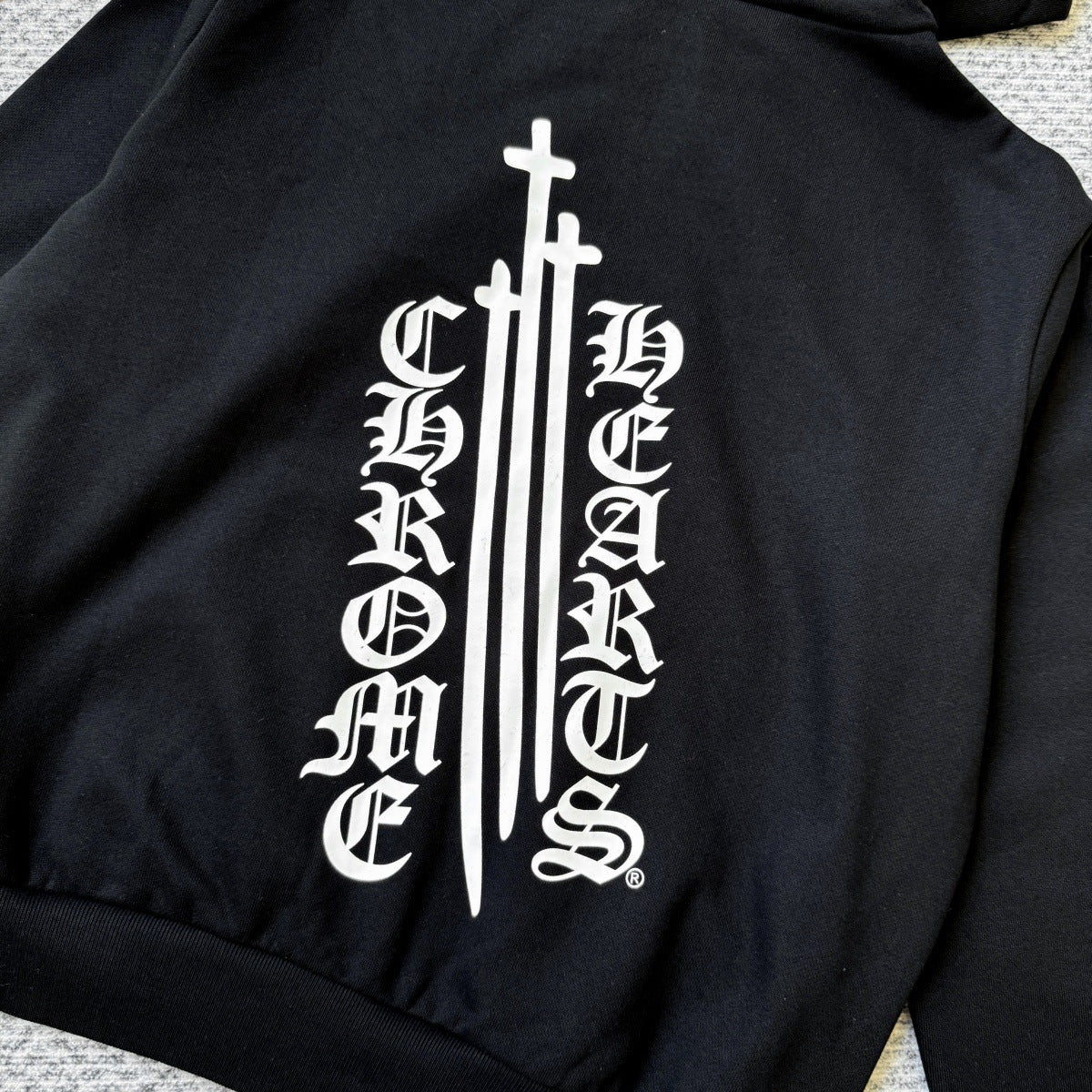 Chrome Hearts Sanskrit Sword Printed Zippered Hoodie