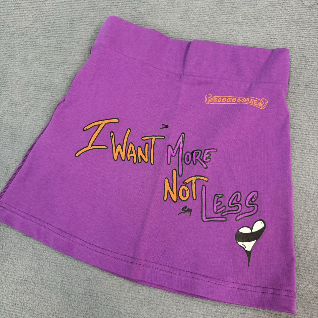 Chrome Hearts Matty boy graffiti print purple skirt