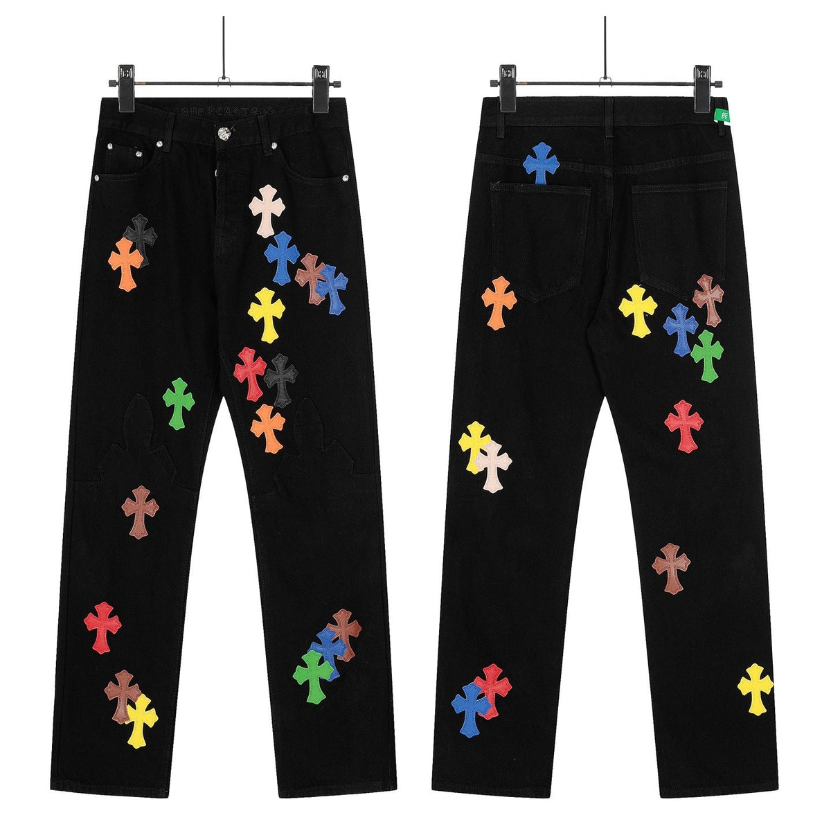 Chrome Hearts Colorful Cross Leather Jacket